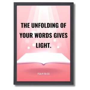 The unfolding of your words gives light